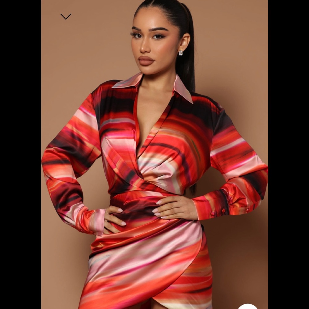 Long sleeve mini dress